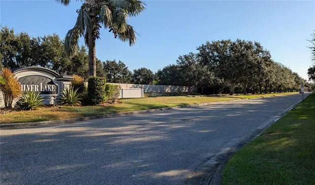 a view of a swimming pool with a yard