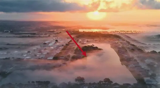 a view of a dry yard with wooden fence