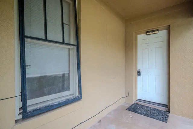 a view of front door