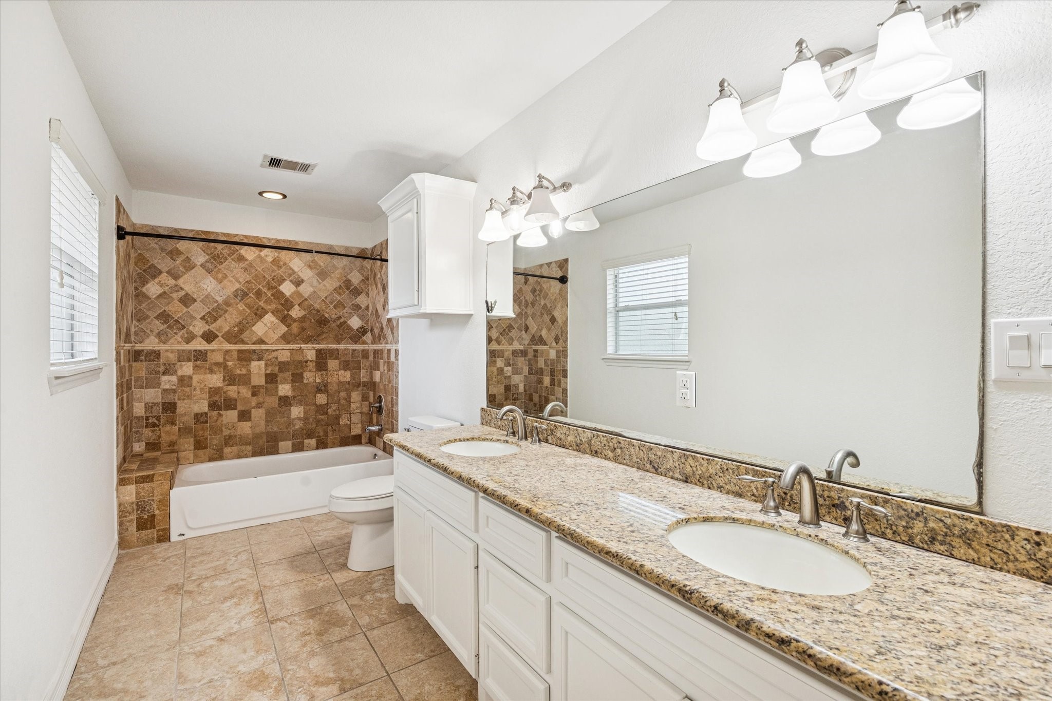 4314 Oxhill Road Spring, TX 77388 - Photo 12 of 22 Large primary bath with long vanity and double sinks.