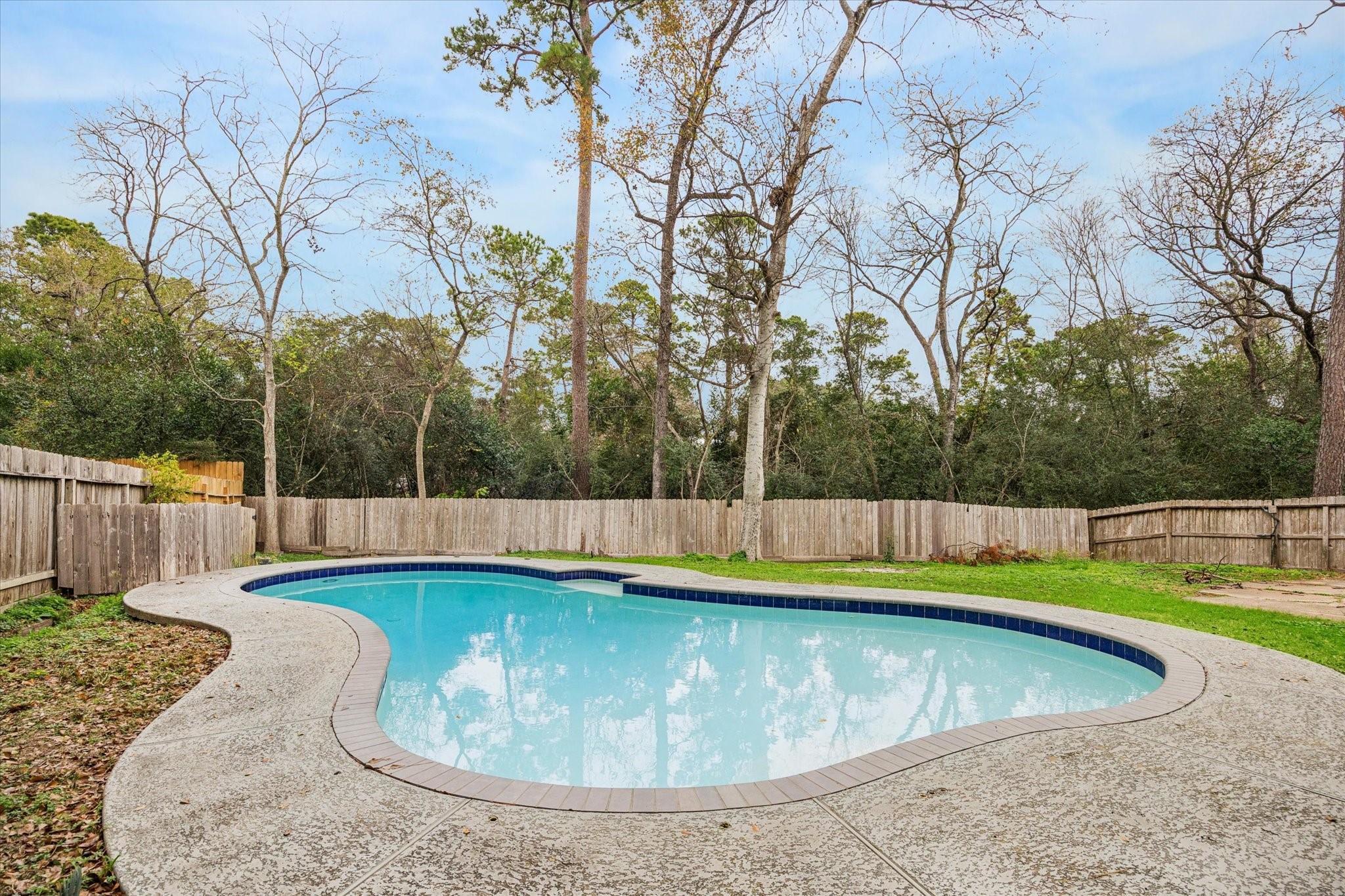 4314 Oxhill Road Spring, TX 77388 - Photo 21 of 22 View of pool looking out from back of house.