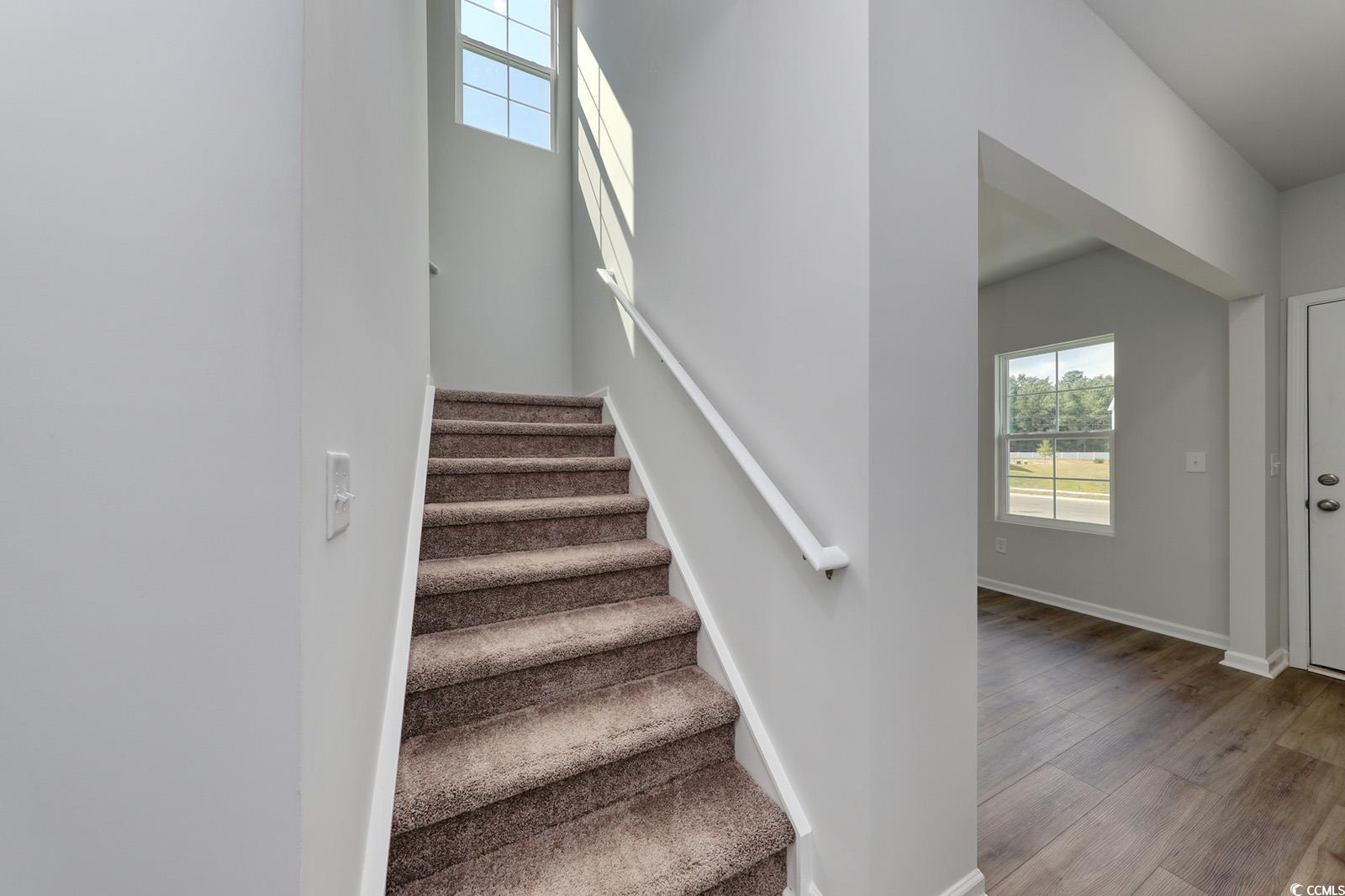 3416 Logan Street Conway, SC 29526 - Photo 12 of 30 Stairway featuring plenty of natural light and wood finished floors