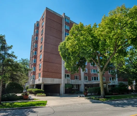 a front view of a building