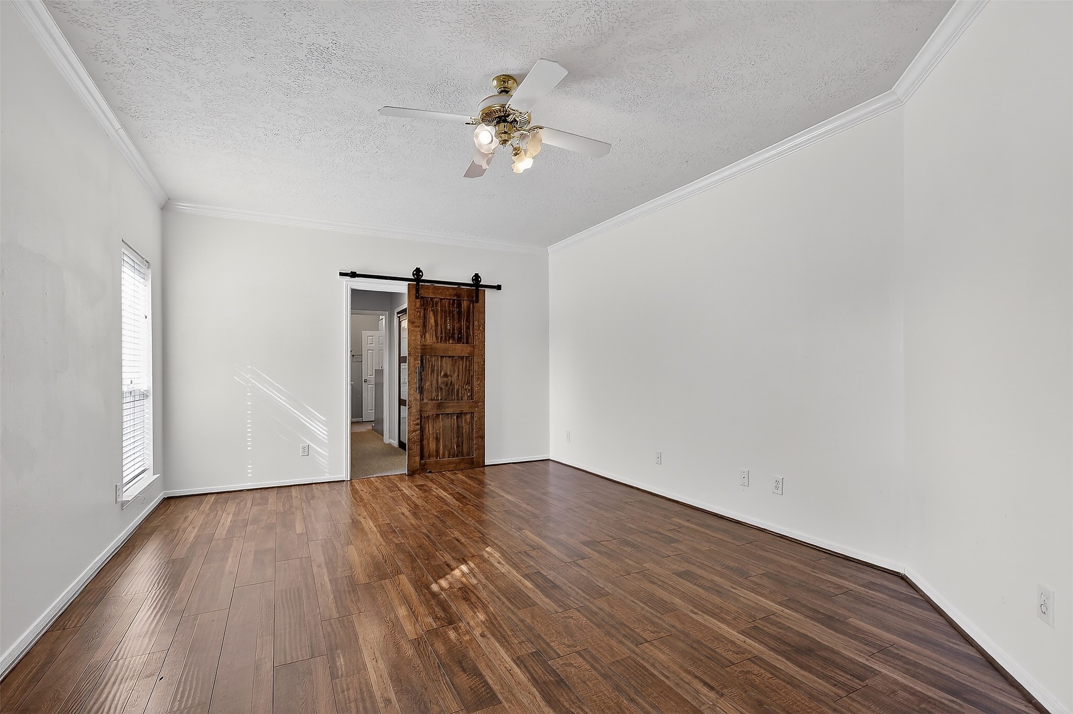 9319 Hudson Bend Circle Houston, TX 77095 - Photo 16 of 42 Principal bedroom view from sitting area. Bright and Spacious. Gorgeous engineer floor.