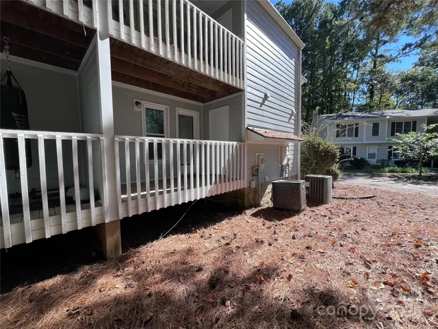 a view of a chair in the patio