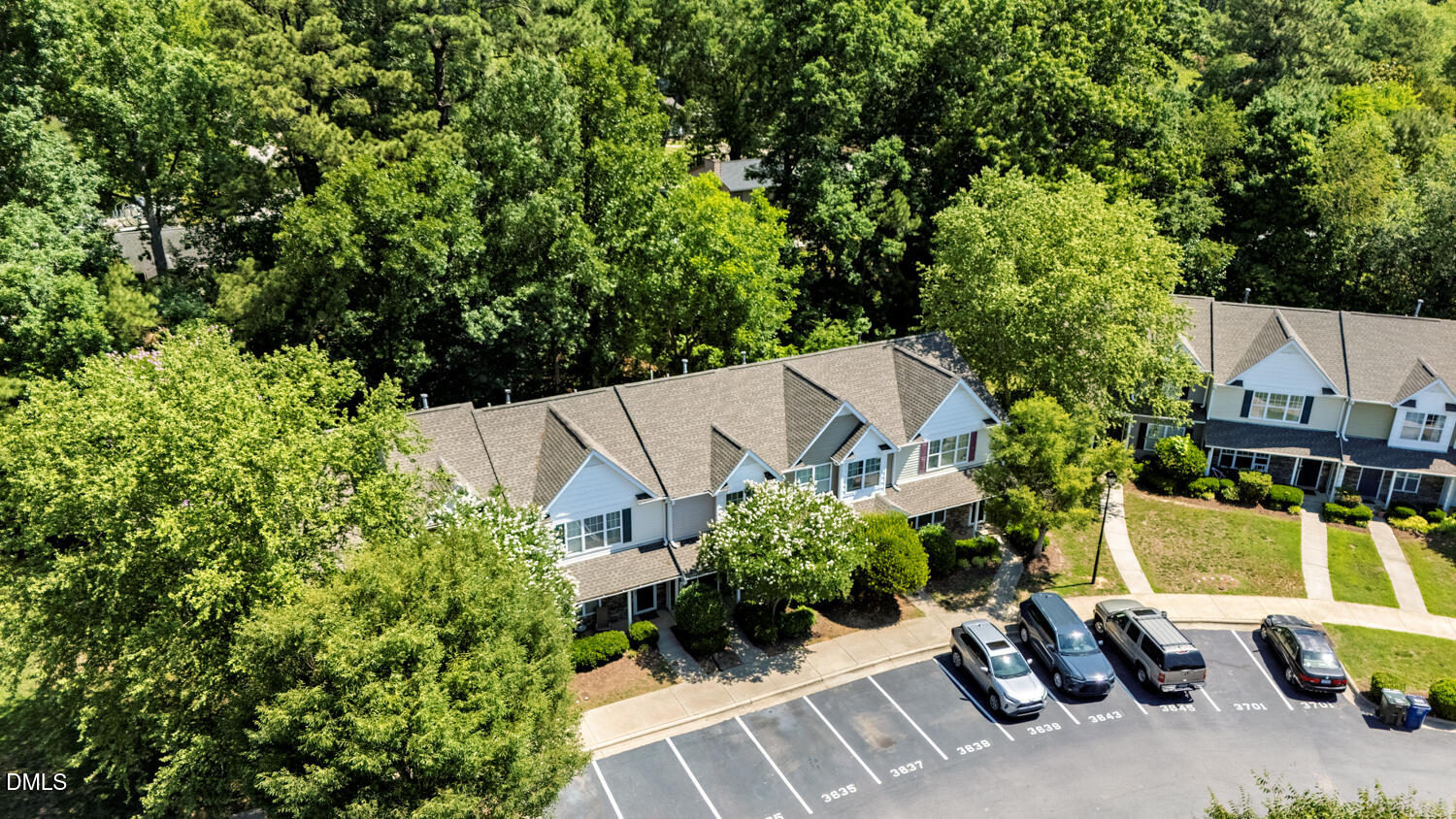 3635 Bison Hill Lane Raleigh, NC 27604 - Photo 18 of 18 an aerial view of a house with swimming pool garden and patio