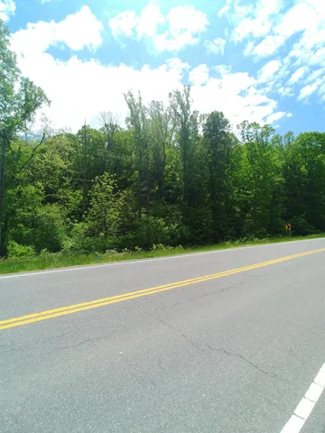 a view of a green field with wooden fence