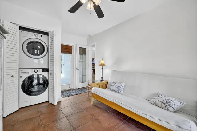 a room with a washer and dryer