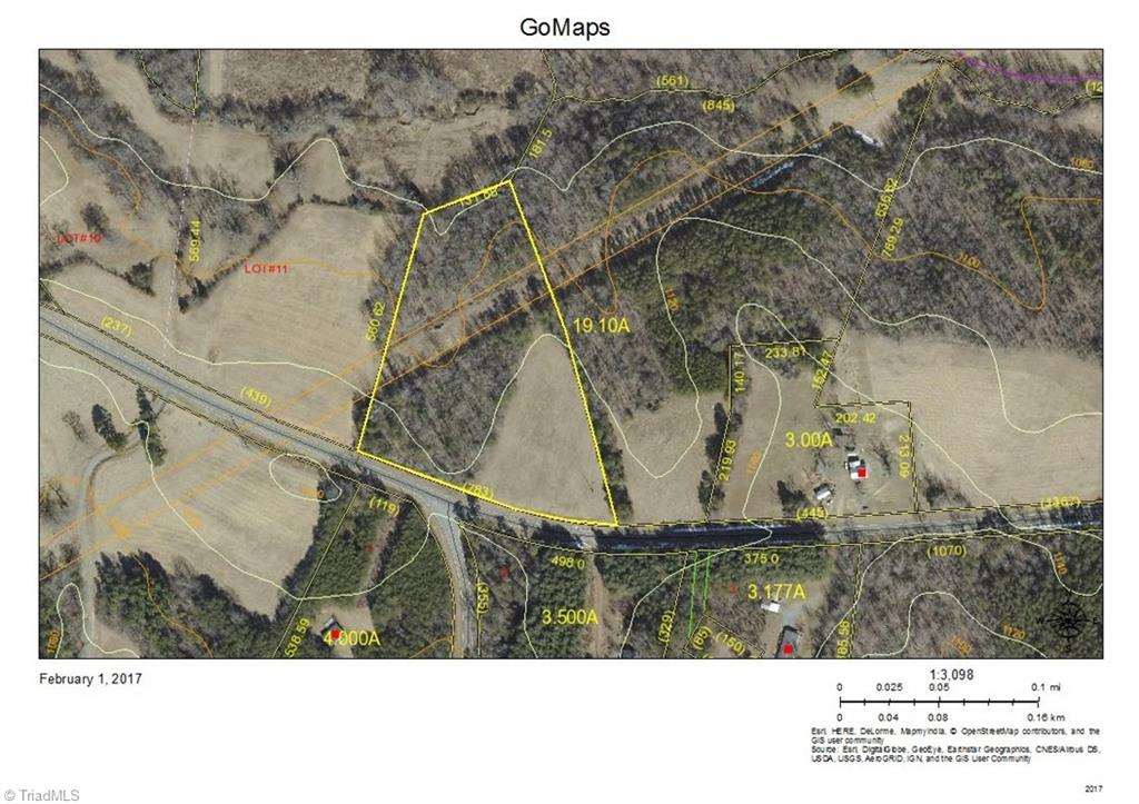 6-ac Stevens Road Westfield, NC 27053 - Photo 8 of 8 Aerial with a Topo.