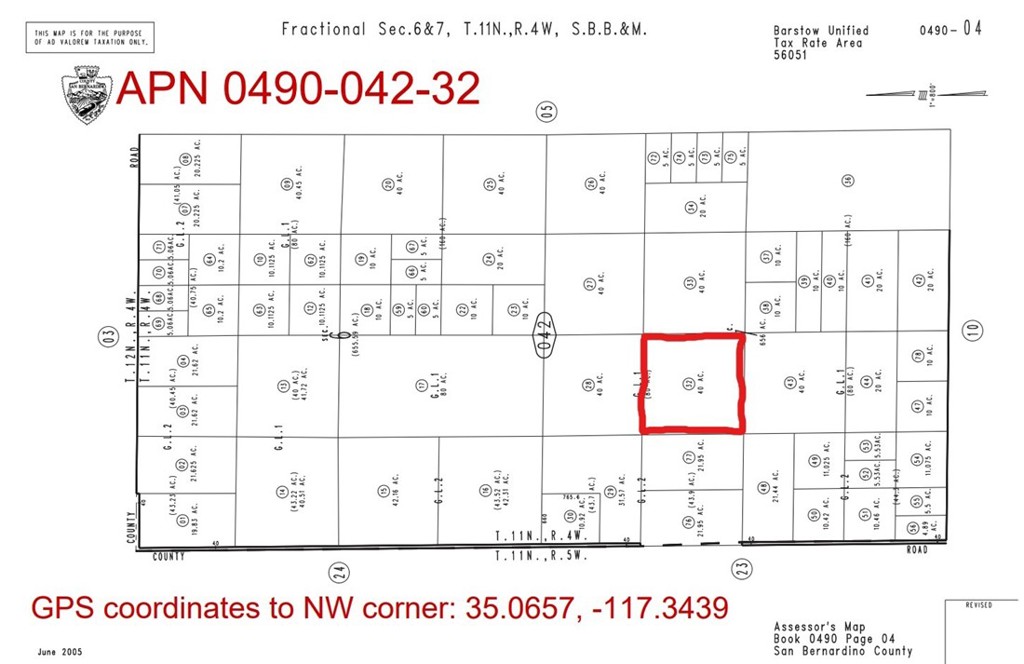 40-ac Lockhart Ranch Road Hinkley, CA 92347 - Photo 1 of 1 Gallery Image 1