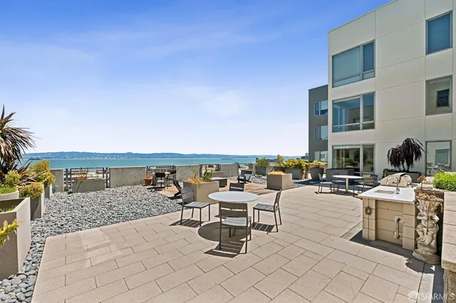 a view of a city from a terrace