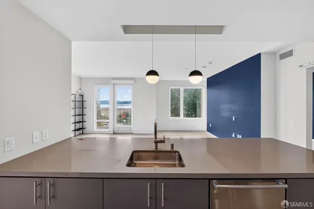 a view of a kitchen counter space