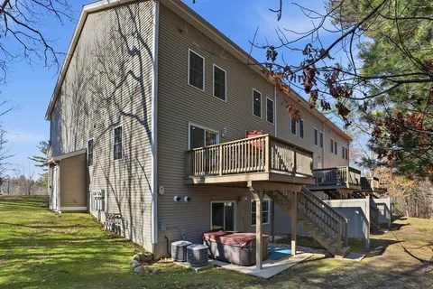 a front view of a building with street view