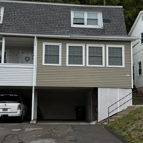 a view of a house with a balcony