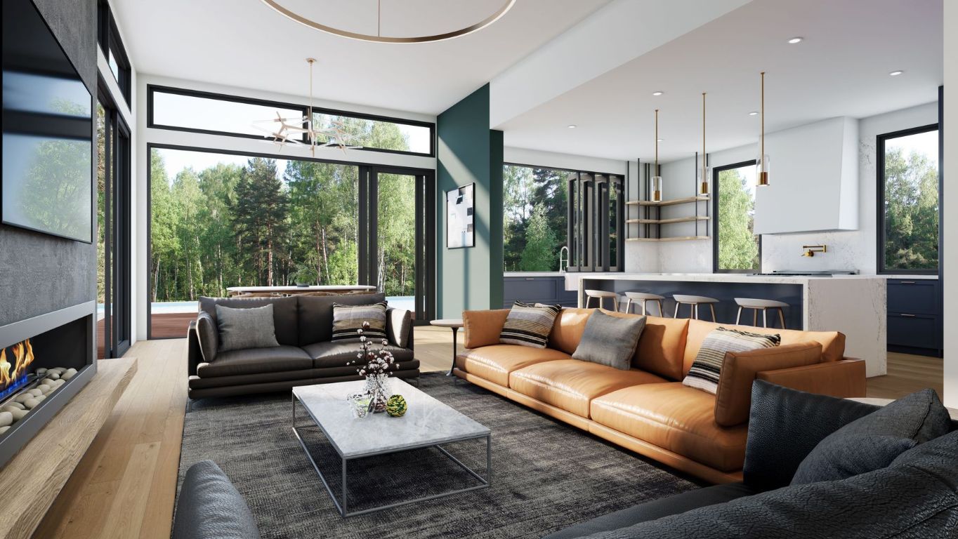 3214 Smoky Ridge Austin, TX 78730 - Photo 36 of 40 a living room with furniture and a large window