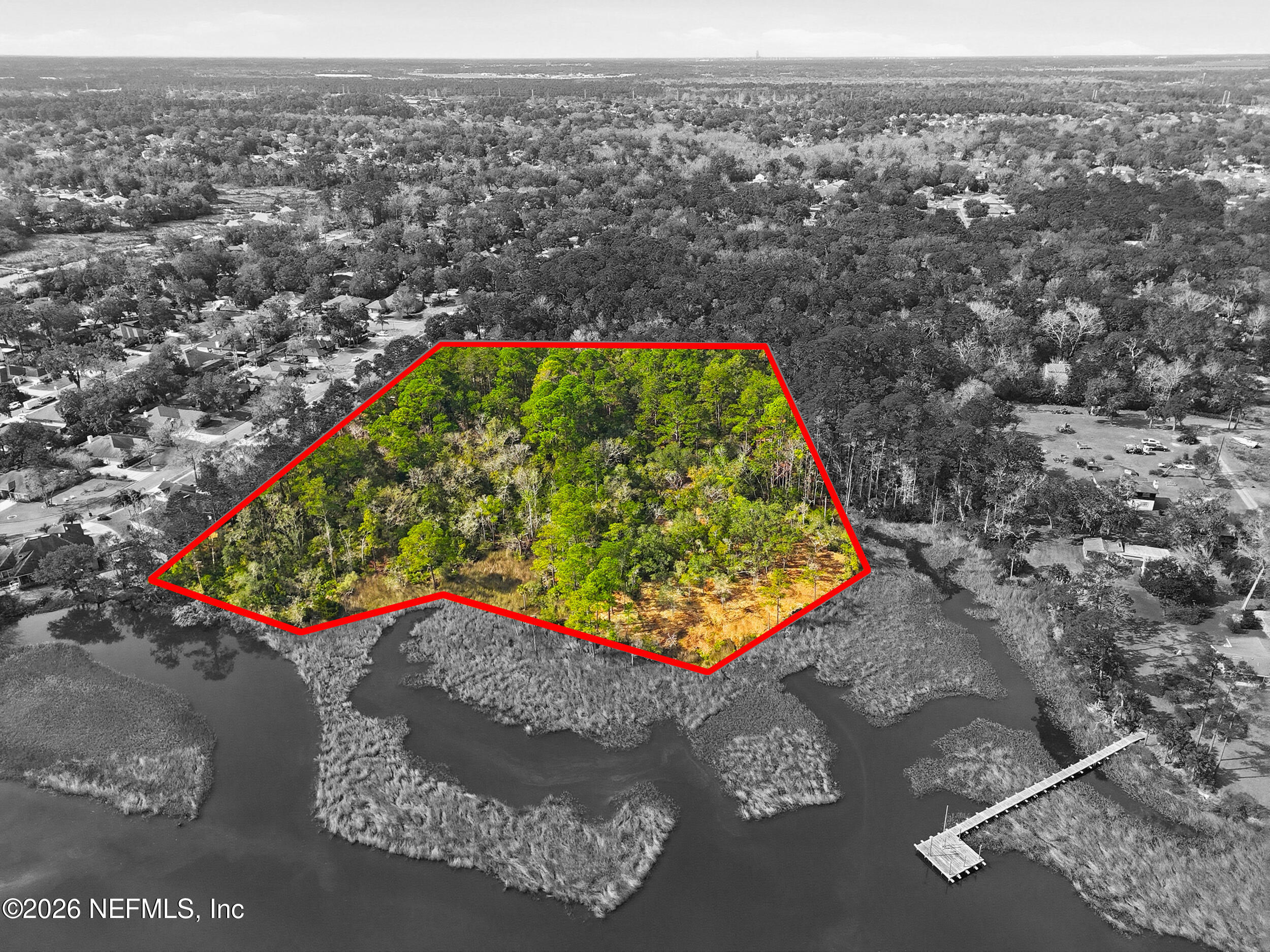 1 Caroline Ridge Lane East Jacksonville, FL 32225 - Photo 19 of 23 Aerial view from Mount Pleasant Creek