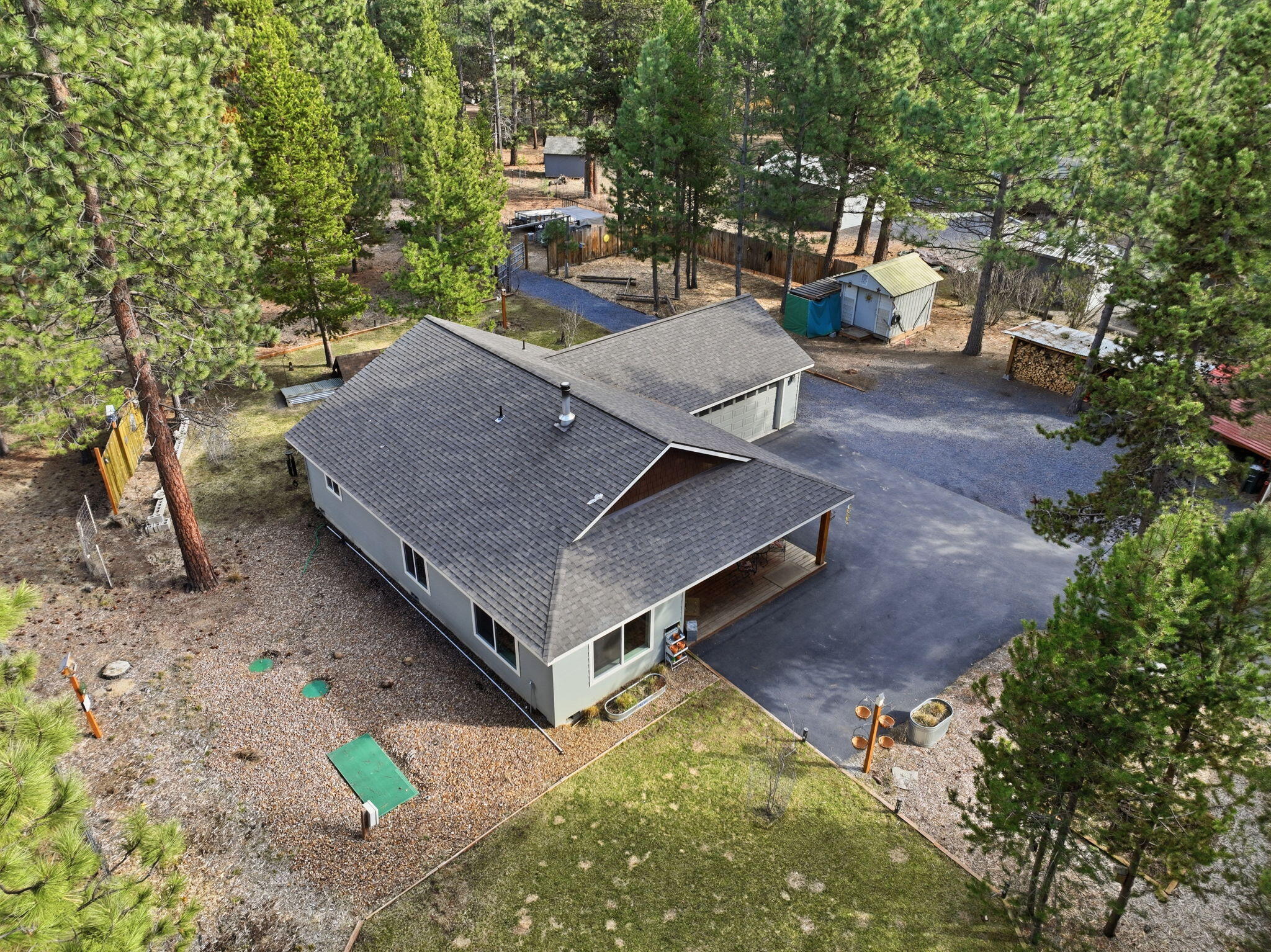 51432 Jory Road La Pine, OR 97739 - Photo 39 of 51 an aerial view of a house with swimming pool and sitting area