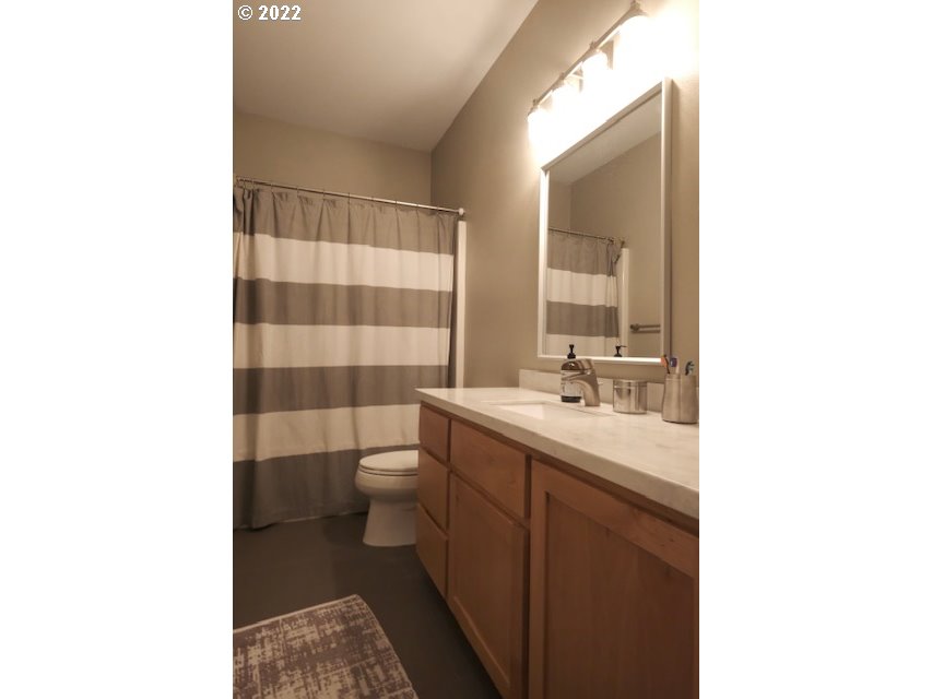 598 Oak Valley Loop Winchester, OR 97495 - Photo 11 of 21 a bathroom with a sink a toilet and shower