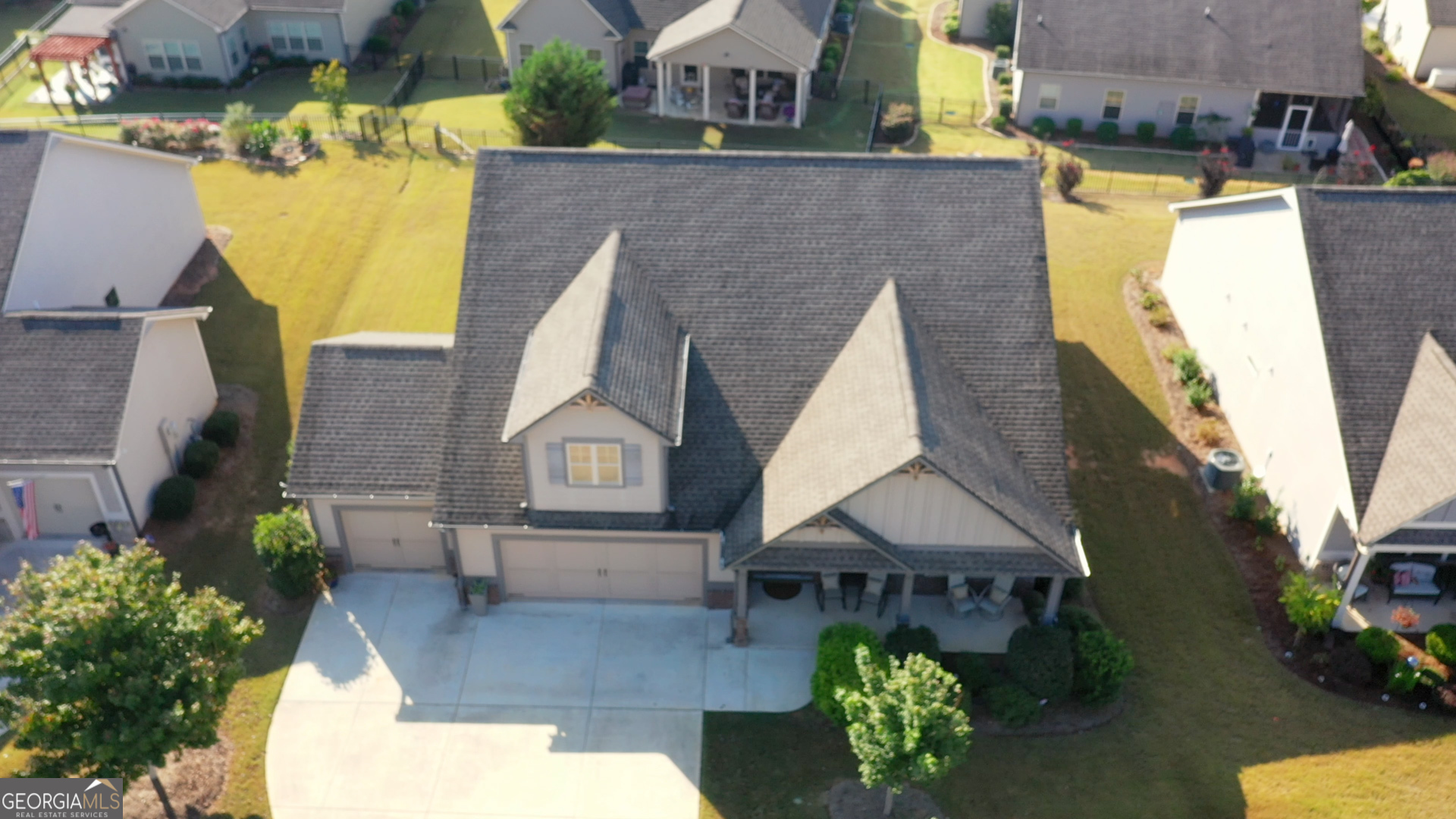 246 Club Drive Monroe, GA 30655 - Photo 18 of 18 an aerial view of a house with swimming pool and porch