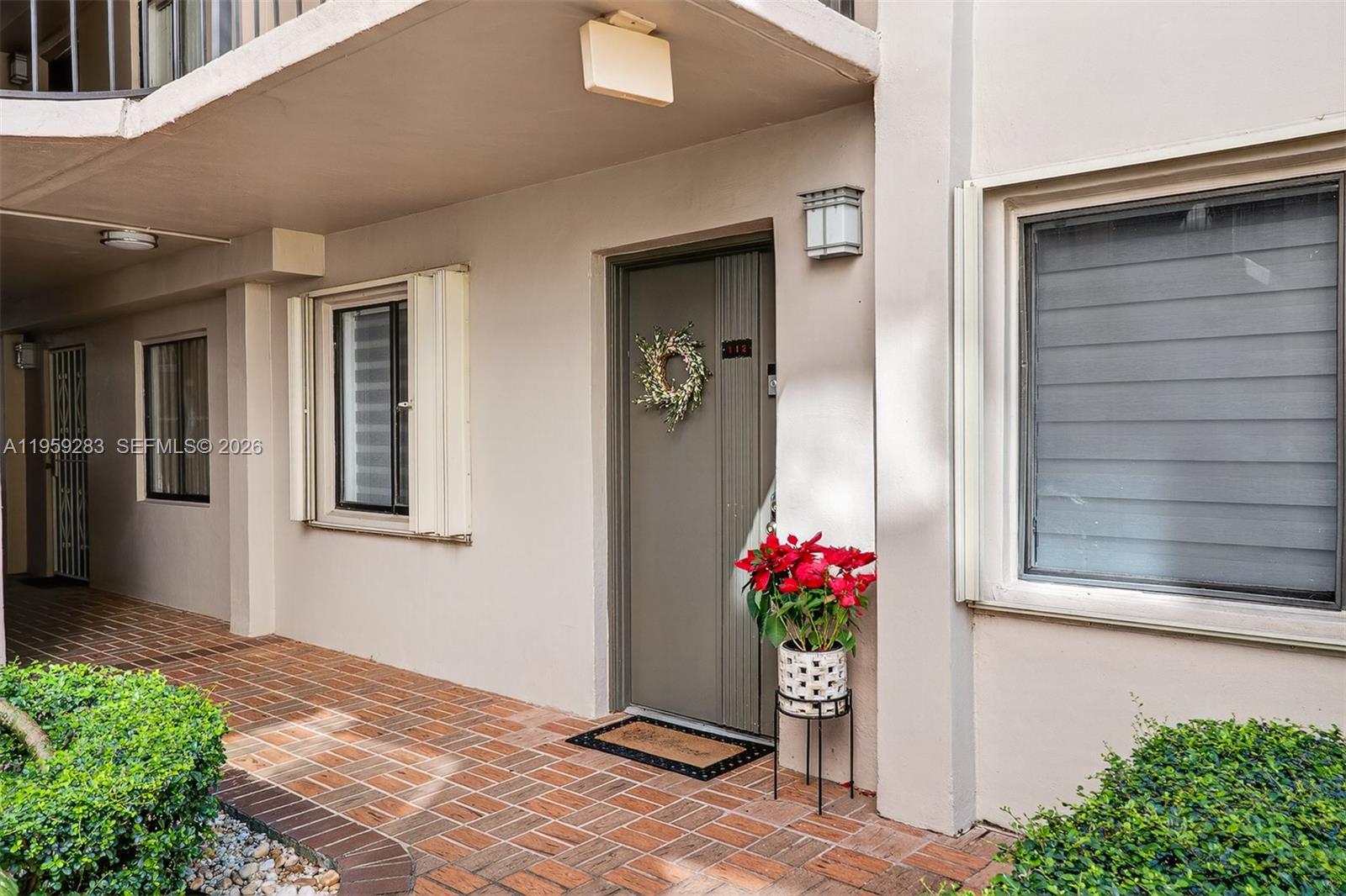 a view of a entryway of the house