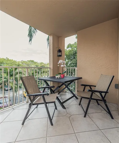 an outdoor space with lots of trees