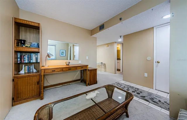 a view of terrace with seating space