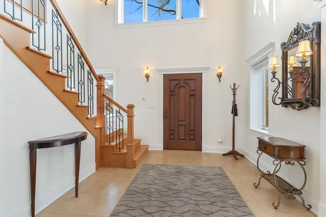 a view of an entryway with staircase