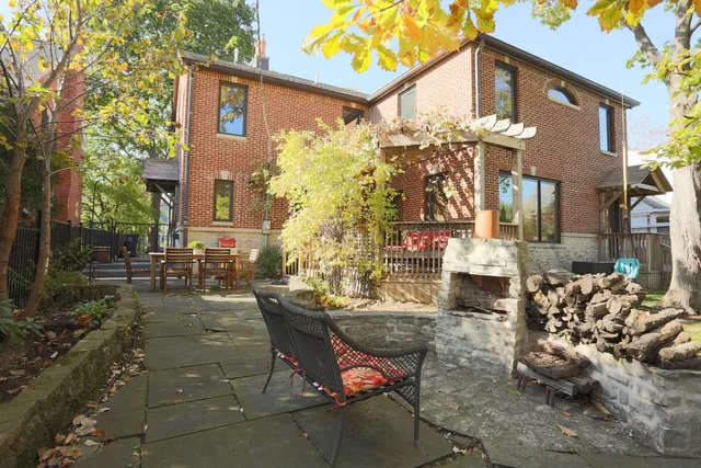 a backyard of a house