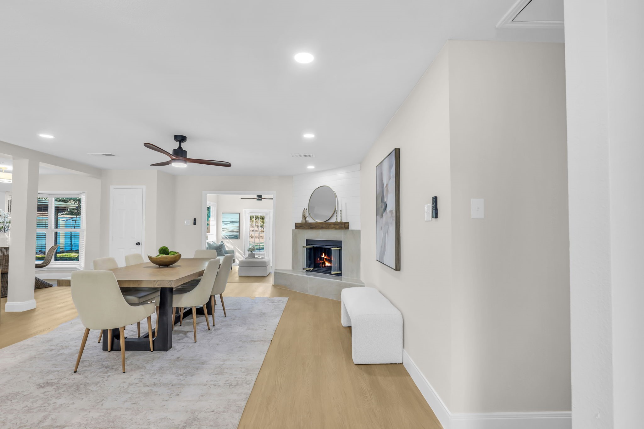12106 Giusti Lane Santa Fe, TX 77510 - Photo 7 of 33 a view of a livingroom with furniture and a fireplace