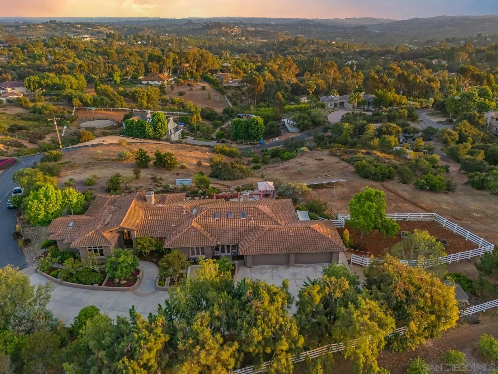 3620 Dove Hollow Road Encinitas, CA 92024 - Photo 74 of 75 an aerial view of residential houses with outdoor space