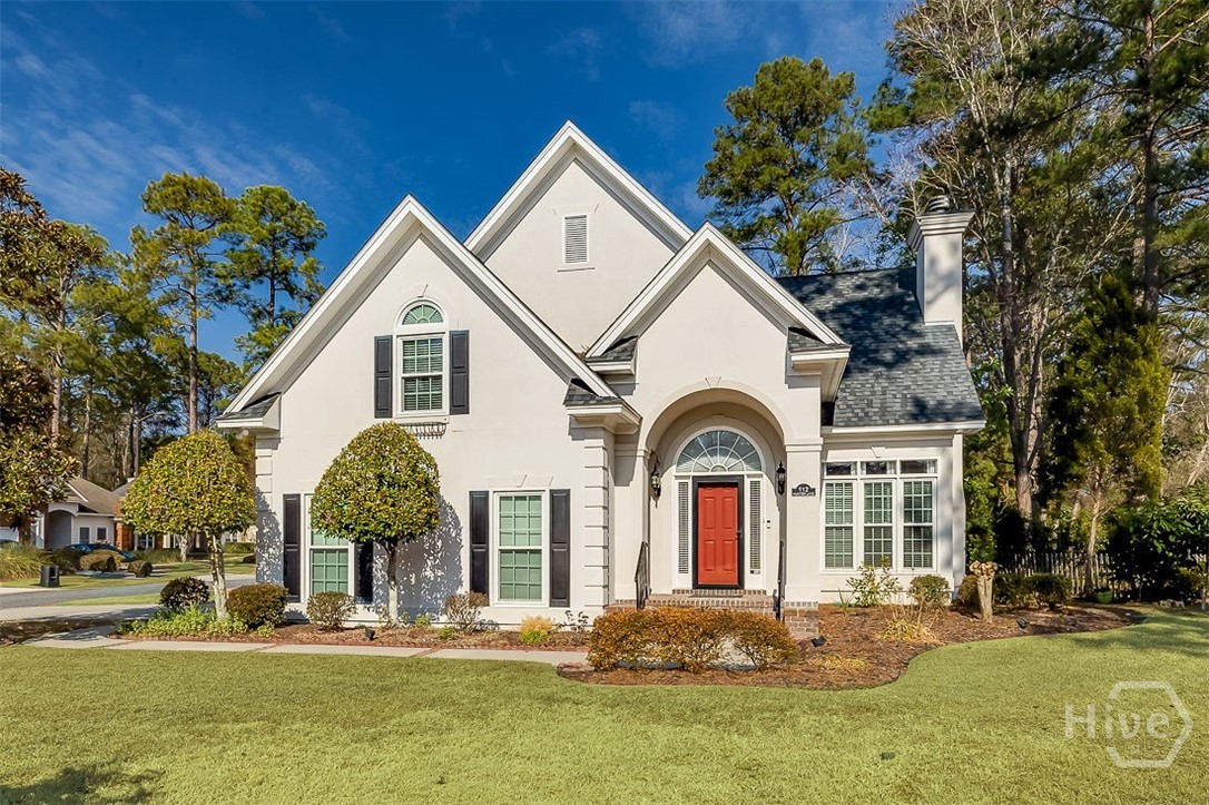 Tudor style home on a quiet street.  Corner lot on a cul-de-sac.