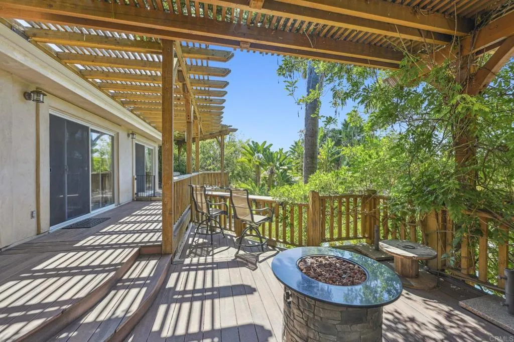 31619 Vía Puerta Del Sol Bonsall, CA 92003 - Photo 21 of 70 a view of a patio with table and chairs and wooden floor