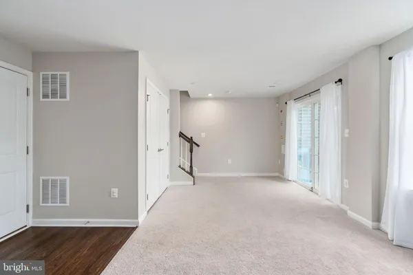 a view of a livingroom with a staircase