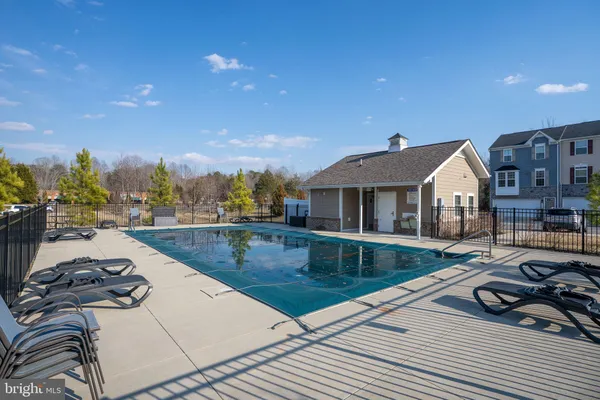 a view of a park with swings