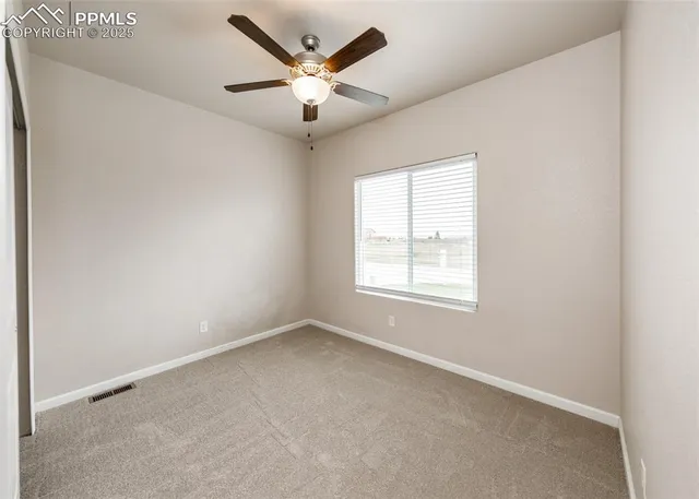 an empty room with a window