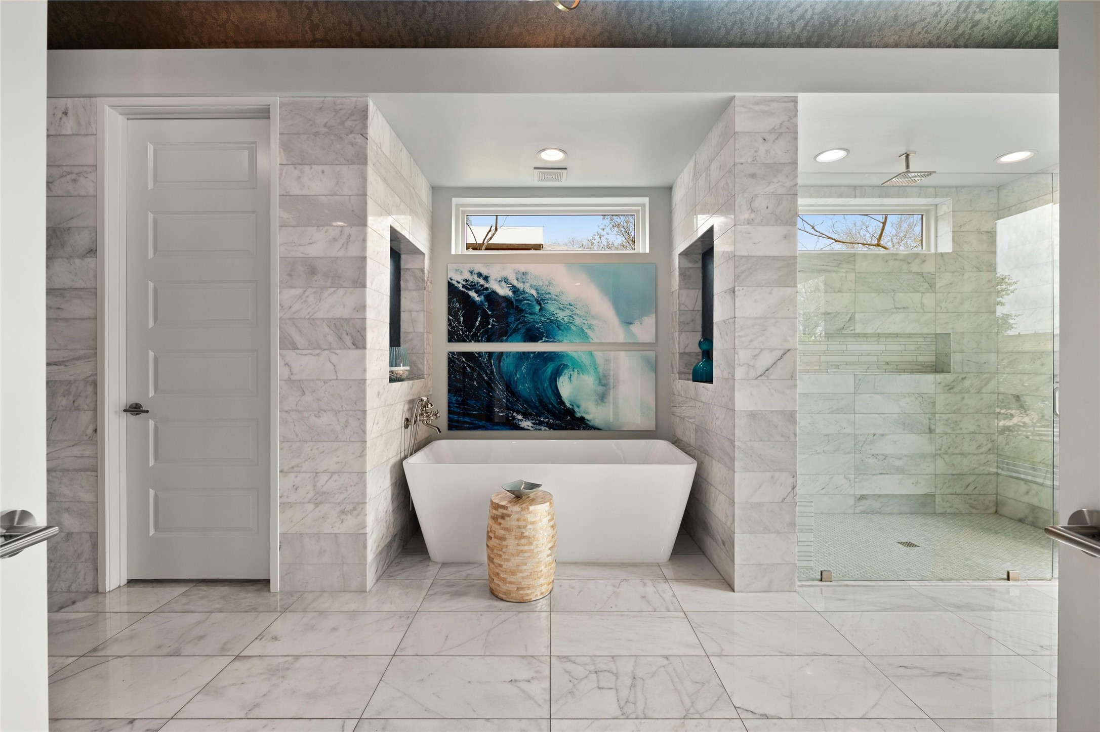 2201 Cypress Point West Austin, TX 78746 - Photo 15 of 37 a bathroom with a bathtub and shower