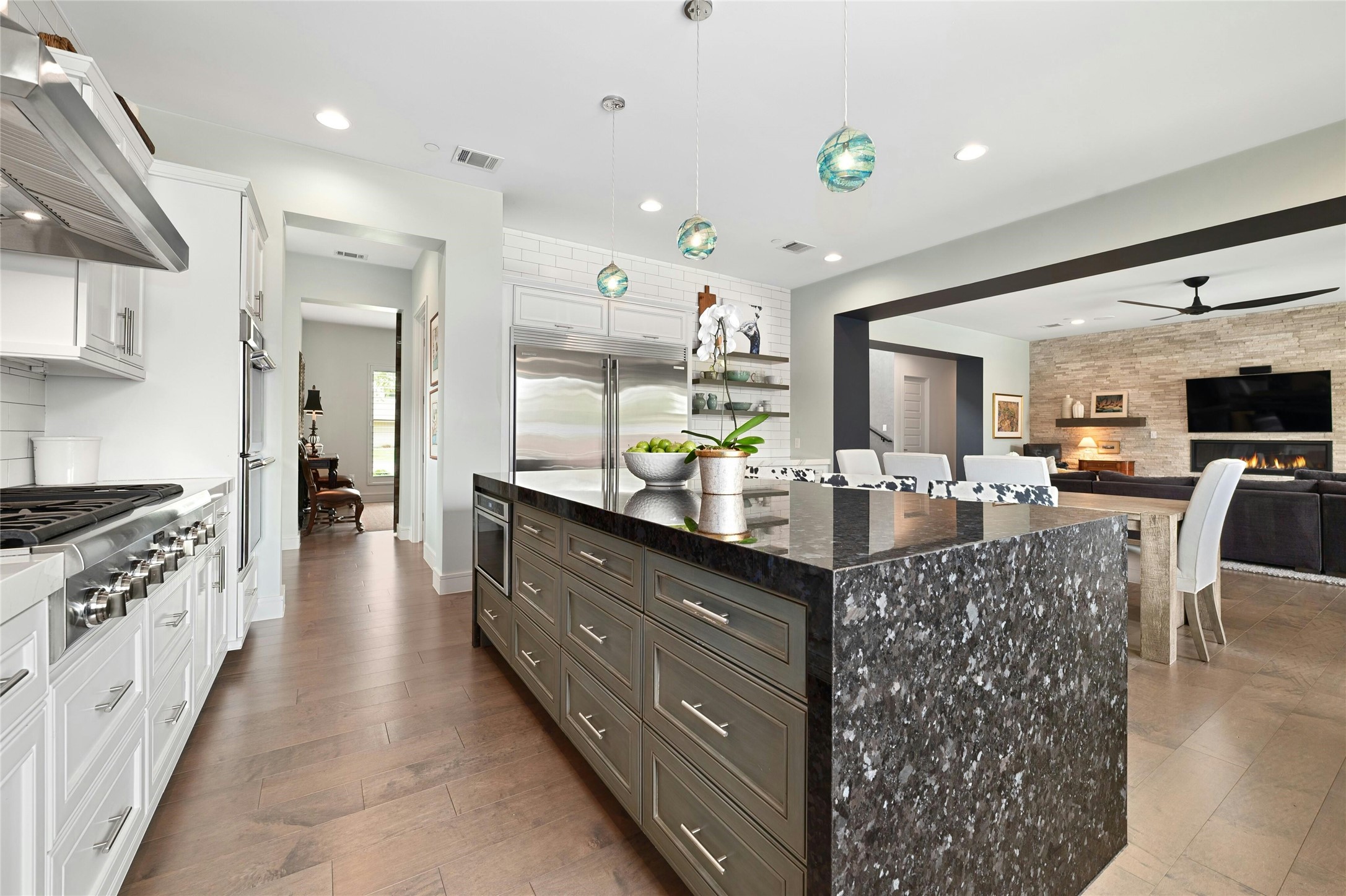 2201 Cypress Point West Austin, TX 78746 - Photo 9 of 37 a large kitchen with stainless steel appliances granite countertop a lot of counter top space