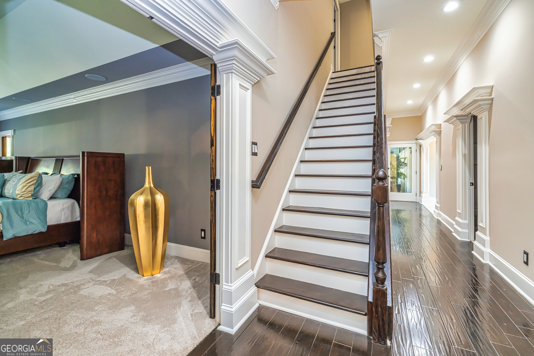 131 Lincoln Road Tyrone, GA 30290 - Photo 32 of 78 a view of a room with wooden floor and stairs