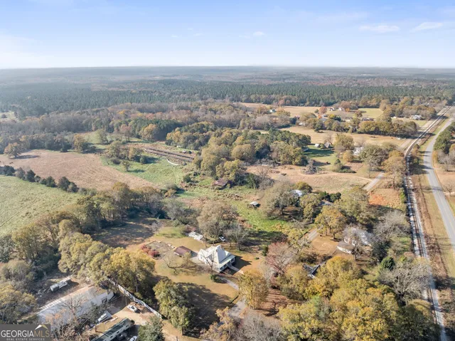 a view of city and mountain