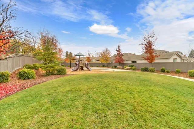 a view of large lake with a yard