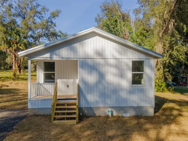 a backyard of a house