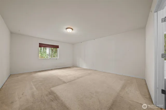 an empty room with a window