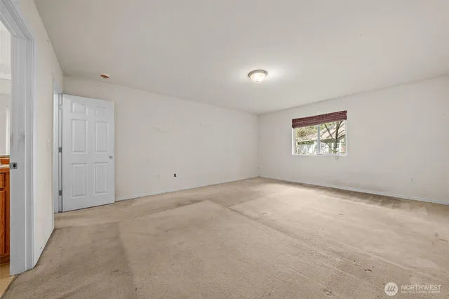 an empty room with a window