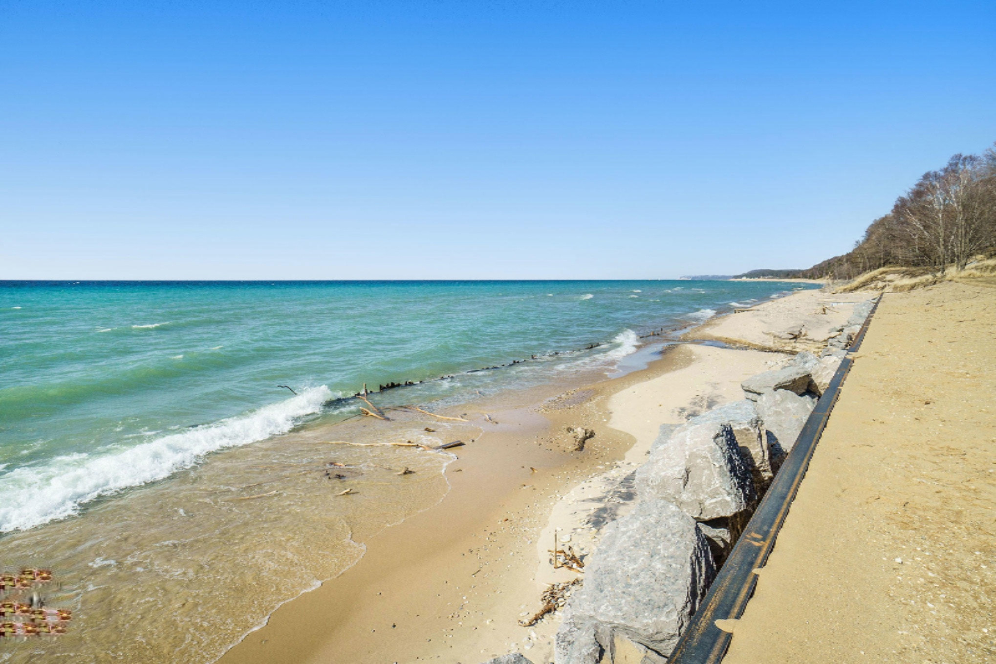 6706 Lakeshore Road Manistee, MI 49660 - Photo 24 of 30 Beautiful sandy beach!!