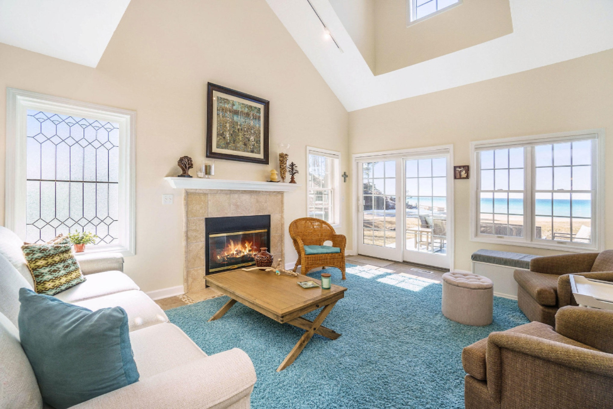 6706 Lakeshore Road Manistee, MI 49660 - Photo 8 of 30 Vaulted Ceiling