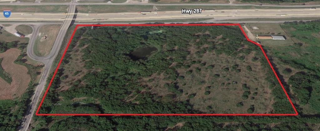 Aerial view of property's location featuring property parcel outlined