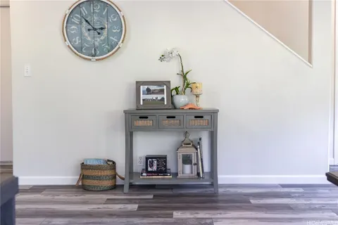 a view of a hallway with entryway
