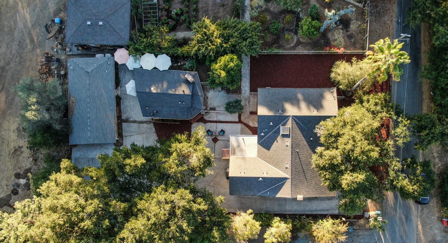 22620 Ricardo Road Cupertino, CA 95014 - Photo 28 of 34 an aerial view of a house with a yard and garden