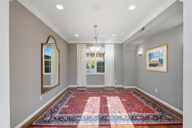 a view of an entryway with a rug