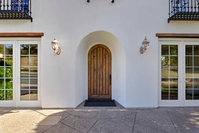 a view of front door of house